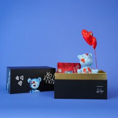 ASLI SAYAN LOVE AND ANİMALS SERİSİ BALONLU AYICIK FİGÜRÜ