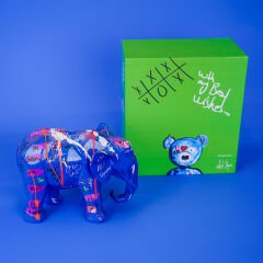 ASLI SAYAN FİL FİGÜRÜ MAVİ