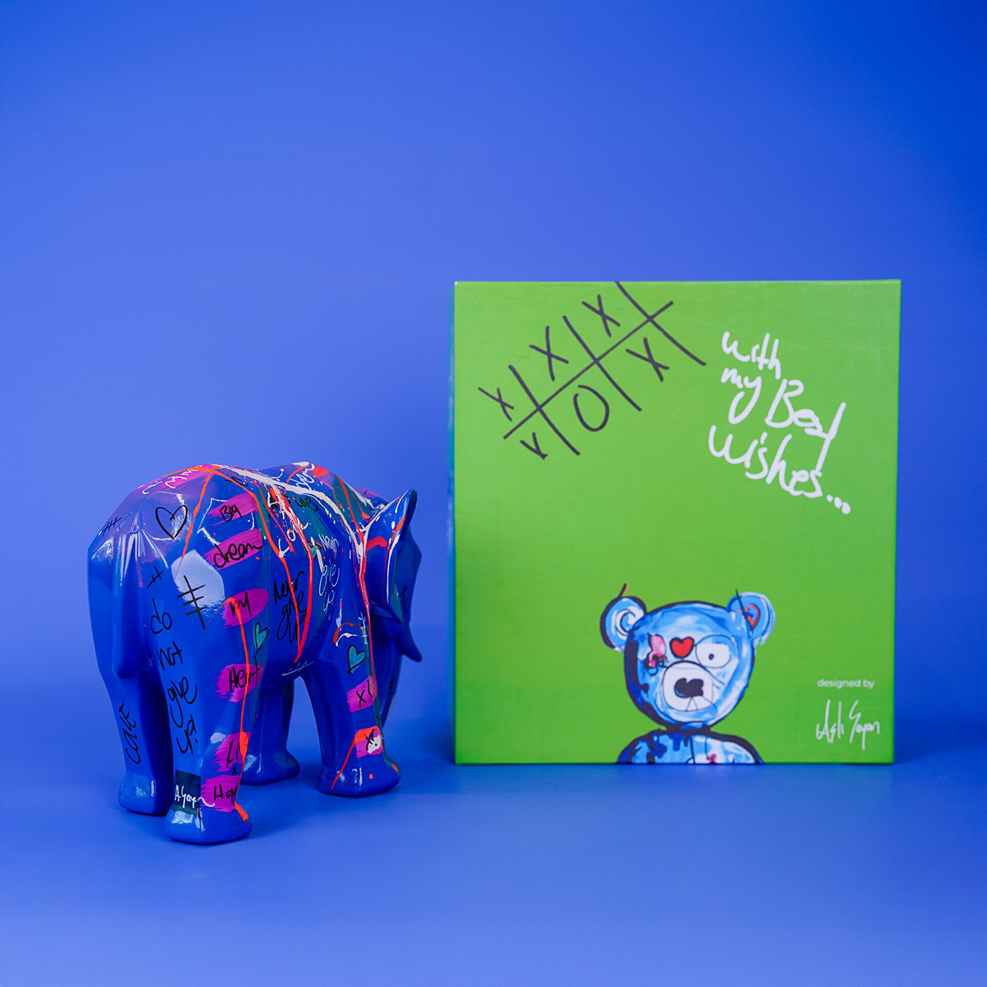 ASLI SAYAN FİL FİGÜRÜ MAVİ