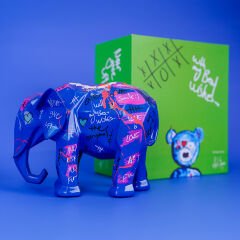 ASLI SAYAN FİL FİGÜRÜ MAVİ