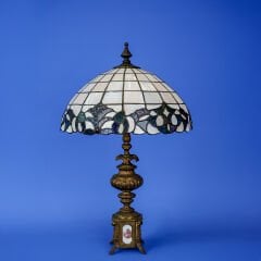 TİFFANY MODEL VİTRAY ŞAPKALI BRONZ KAİDELİ ABAJUR
