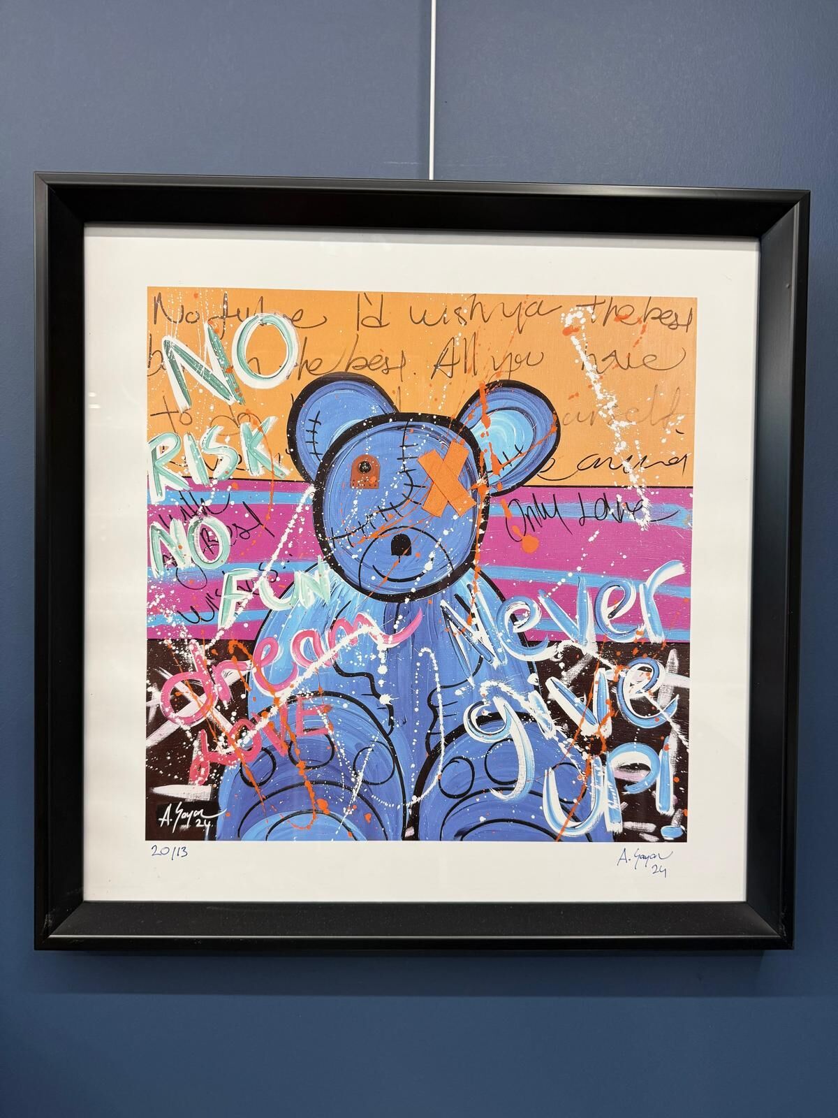 ASLI SAYAN LOVE AND ANİMALS SERİSİ SERİGRAFİ BASKI TABLO